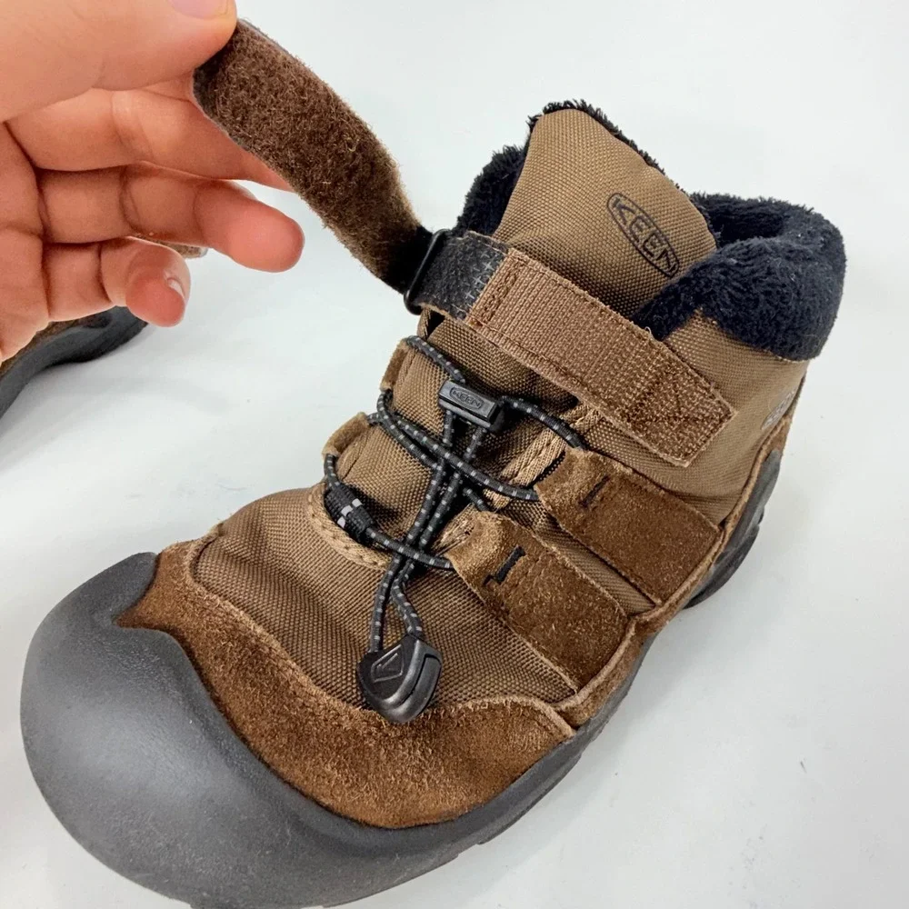 Keen Kids Brown Suede Insulated Winter Boots 1026737 Size 3Y Warm -4F Rated